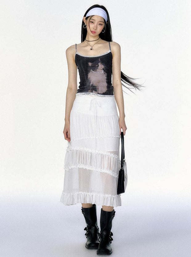 Lace See Through Skirt - My Store