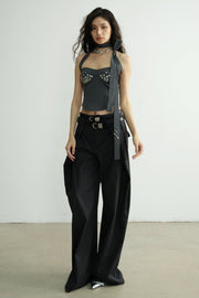 Cup Bandeau Tie Top