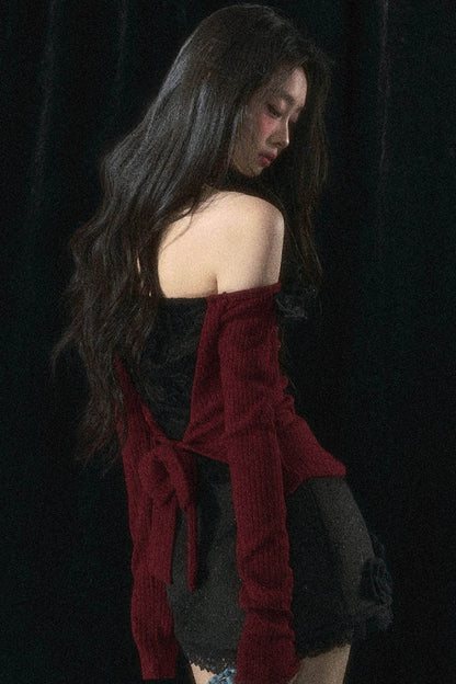 American Lace One Shoulder Top - My Store