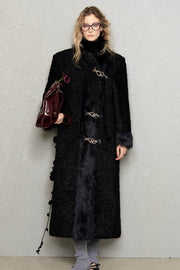 Patchwork Tweed Wool Midi Coat - My Store