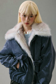 Chenille Fur Collar Jacket