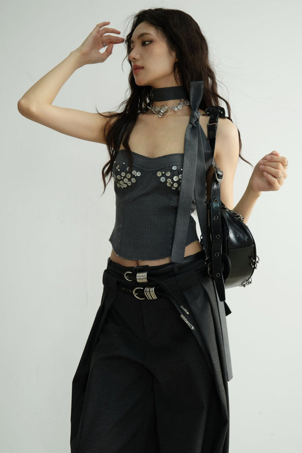 Cup Bandeau Tie Top