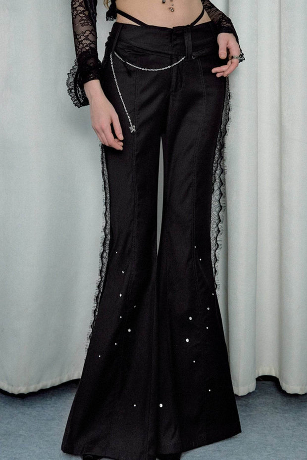 Flared Lace Trousers - My Store