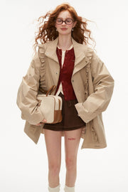 Khaki Fungus Edge Trench Coat - My Store