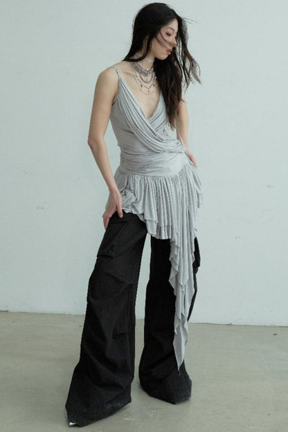 Elegant Pleated Draped Top