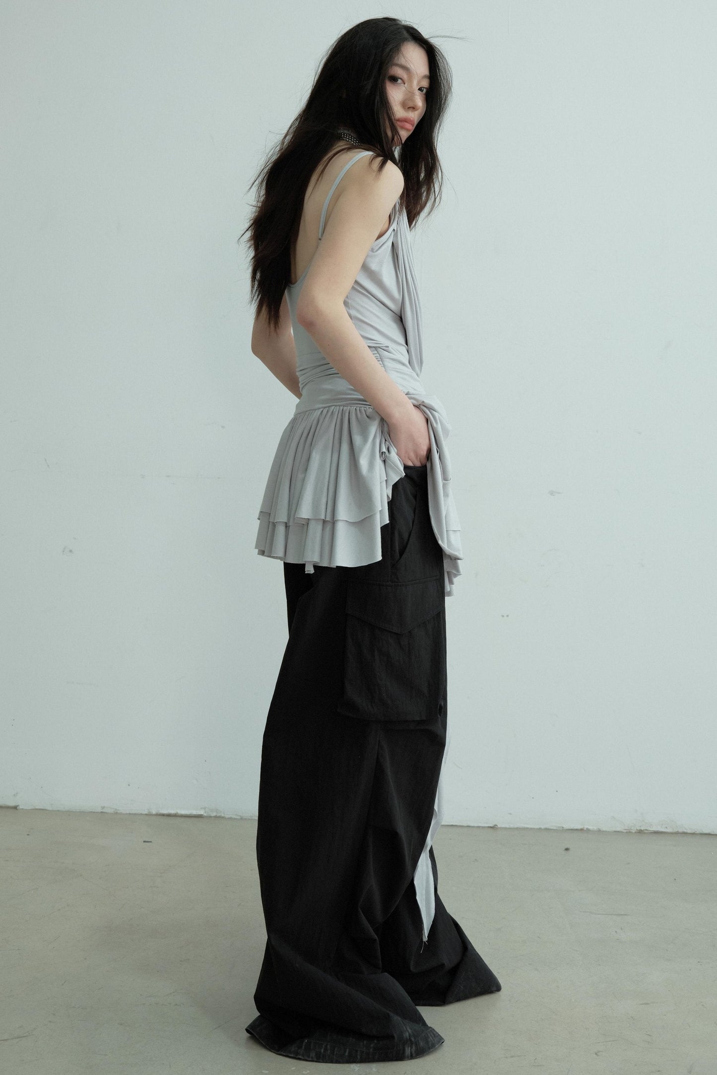 Elegant Pleated Draped Top