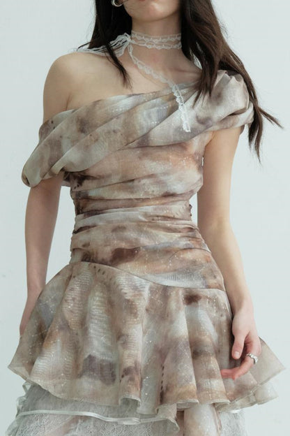 Ruffle One Shoulder Top