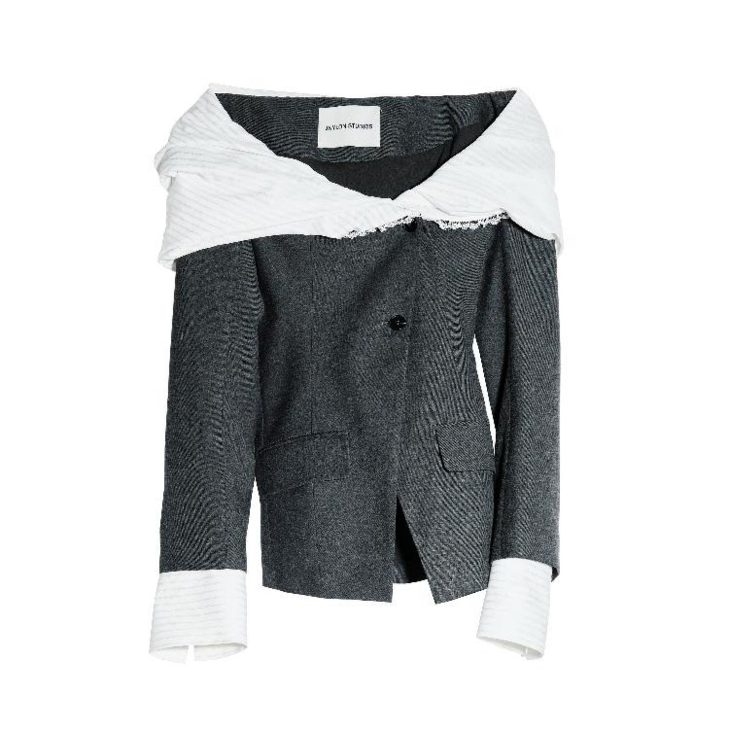Contrast Toned Blazer Top