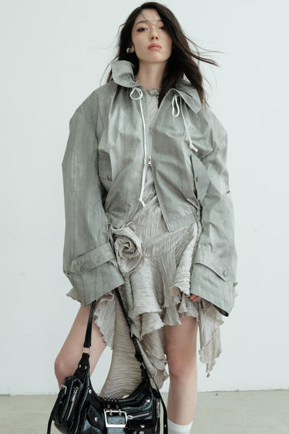 Oversized Windbreaker Jacket