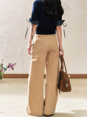 Front Pockets Wide-Leg Pants - My Store