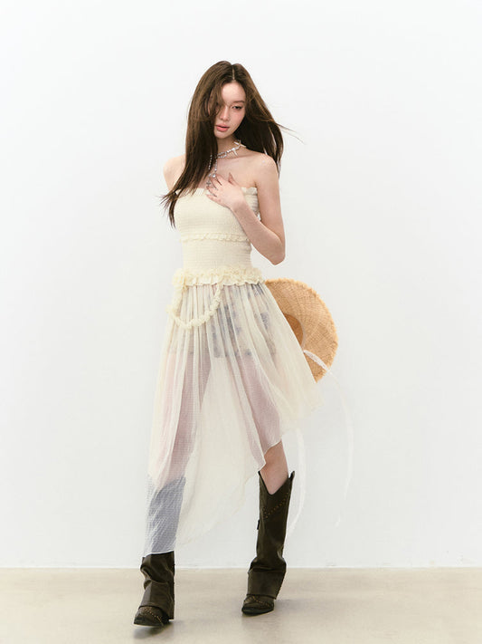 Strapless Mesh Dress
