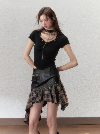 Choker Collar Rhinestone Top