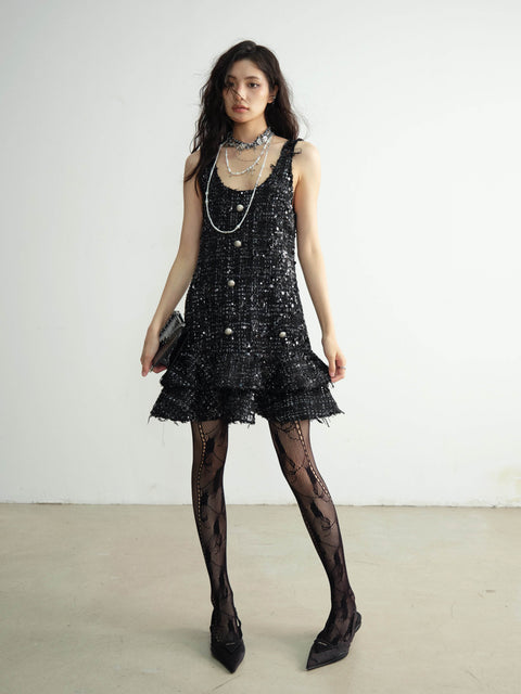 Sequin Tiered Mini Dress - My Store