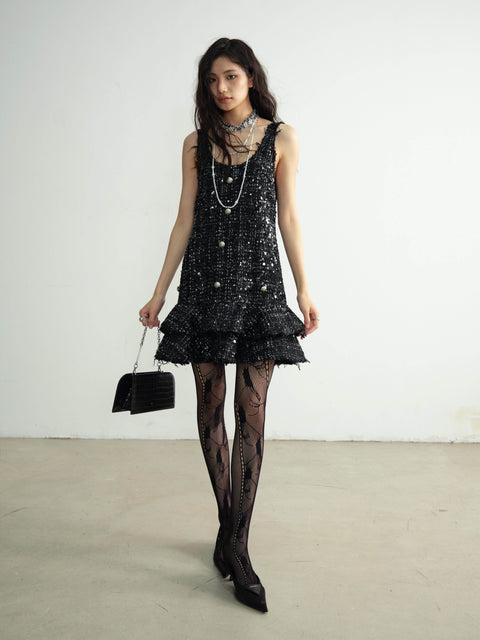 Sequin Tiered Mini Dress - My Store