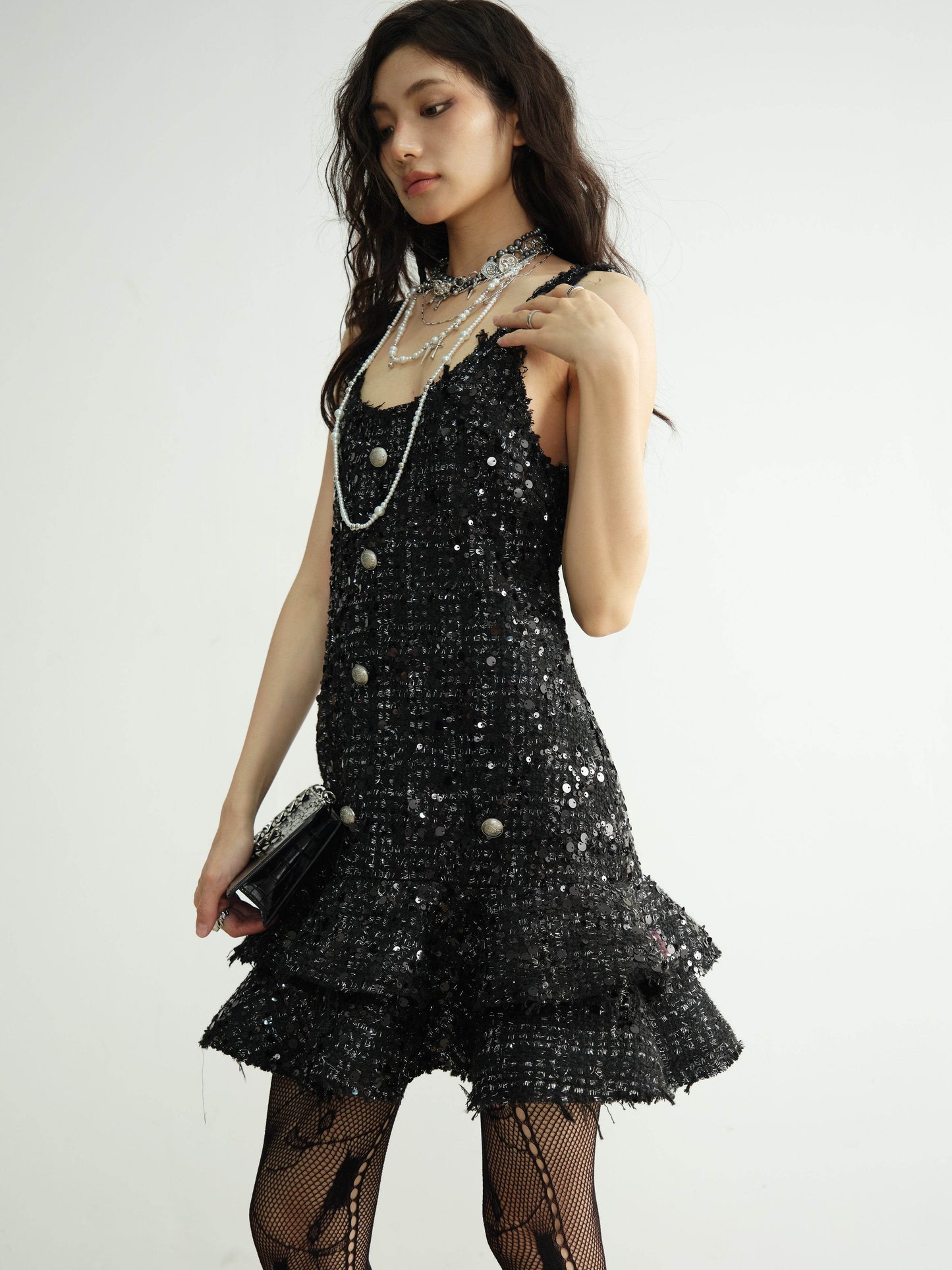 Sequin Tiered Mini Dress - My Store
