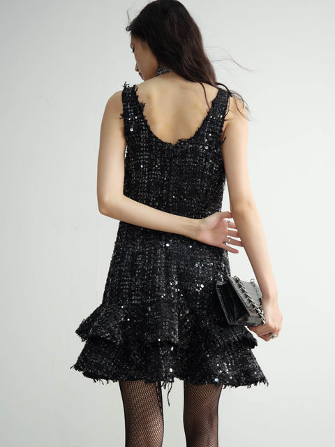 Sequin Tiered Mini Dress - My Store