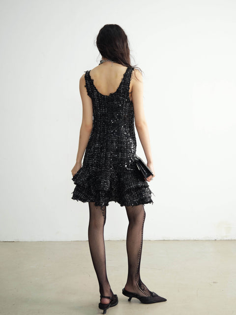 Sequin Tiered Mini Dress - My Store