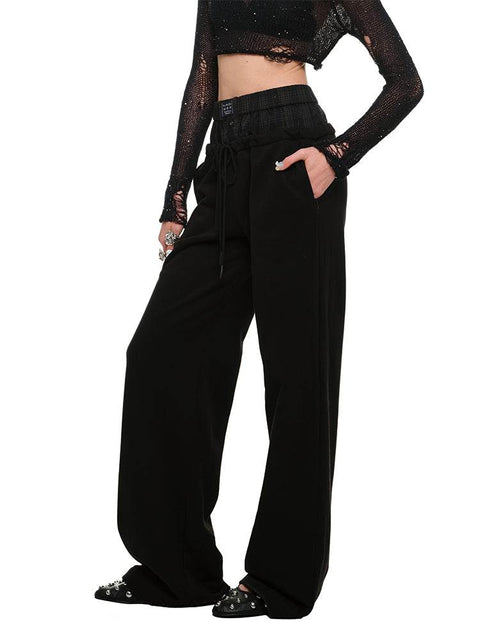 1Jinn Studio Patchwork Wide Leg Sweatpants - My Store