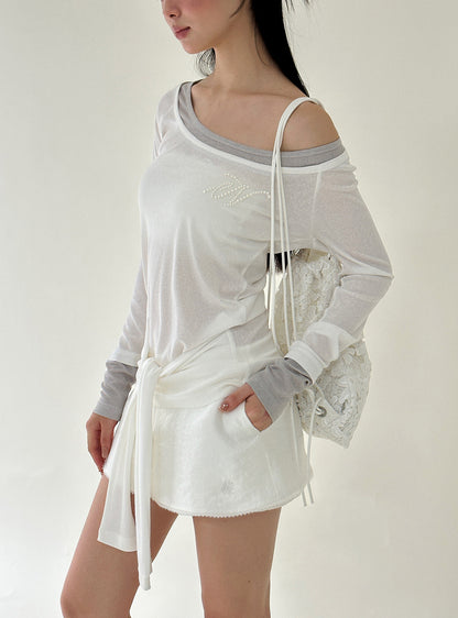 Lyocell Tencent Off-Shoulder Base Top
