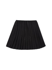 Black Pleated Skirt (Mini/Midi)