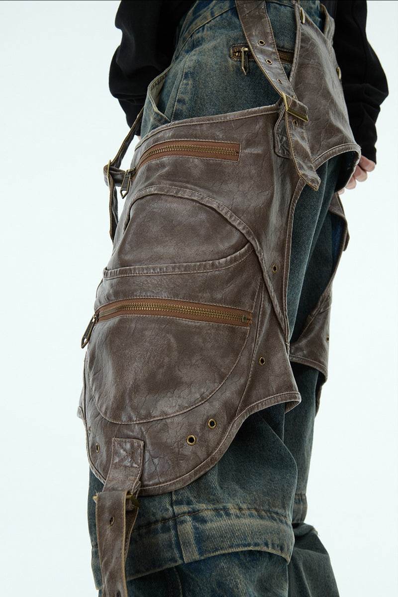 Detachable Patchwork Vintage Jeans - My Store