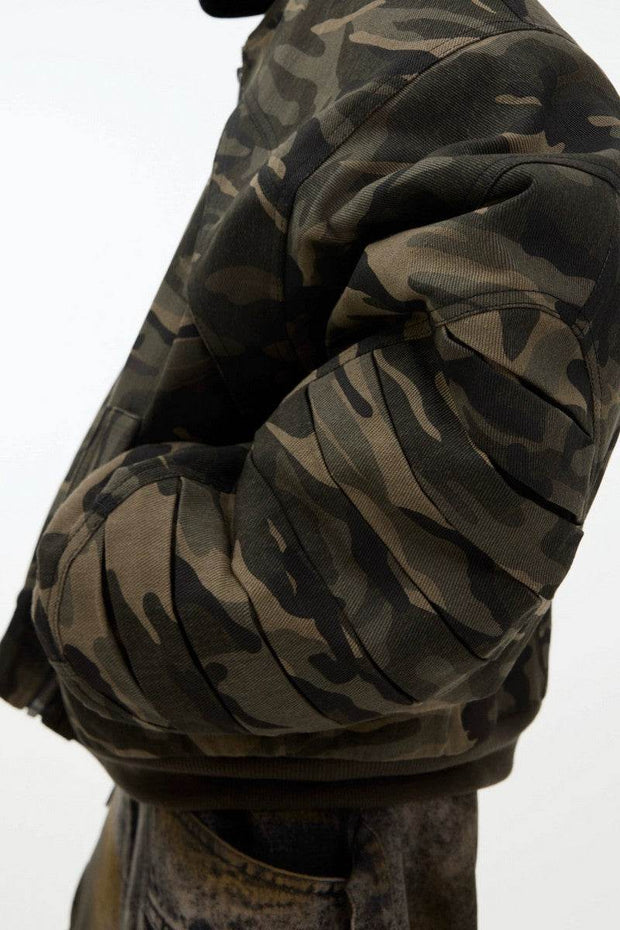 Vintage Camo Padded Bomber Jacket - My Store