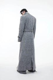 Oversized Wool Belted Long Coat - My Store