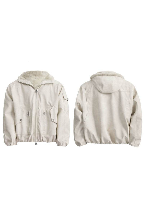 Reversible Distressed Hooded Jacket - My Store