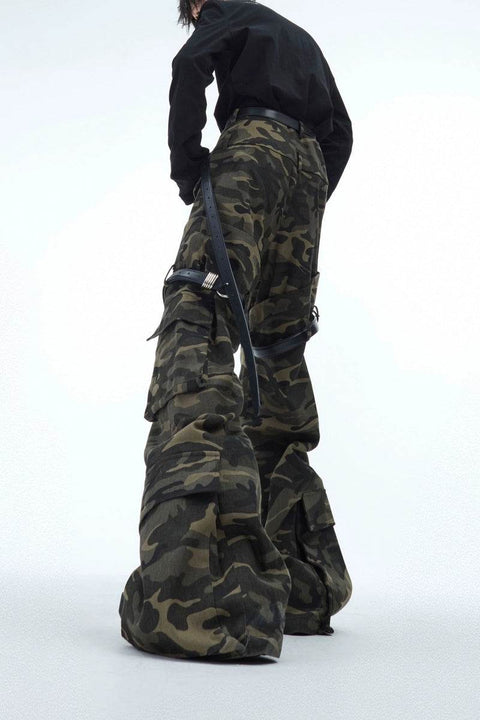 Belted Camo Vintage Cargo Pants - My Store