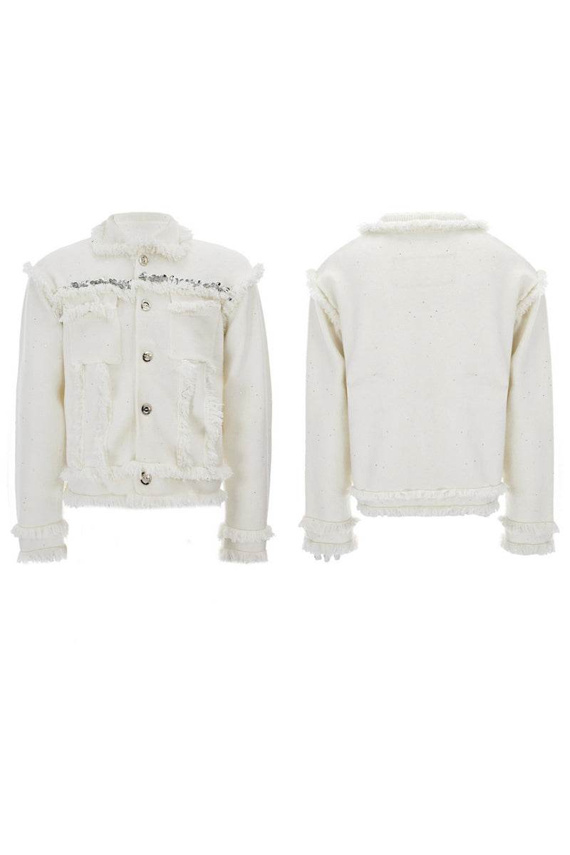 Sequin Fringe Knit Sweater - My Store