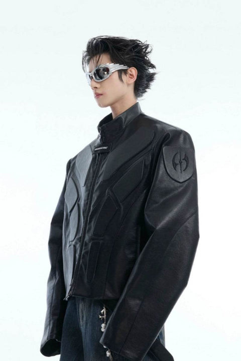 3D Embossed Biker Jacket - My Store