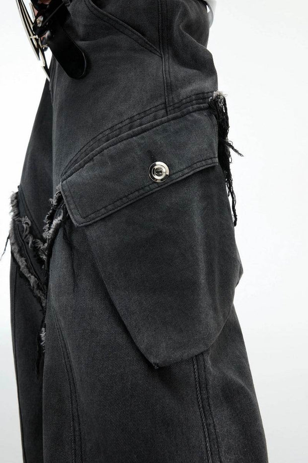 Frayed Scimitar Vintage Jeans - My Store