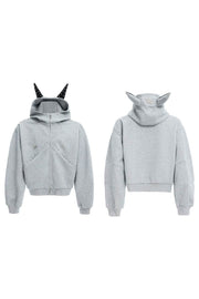 Dog Ears Studded Hoodie - My Store