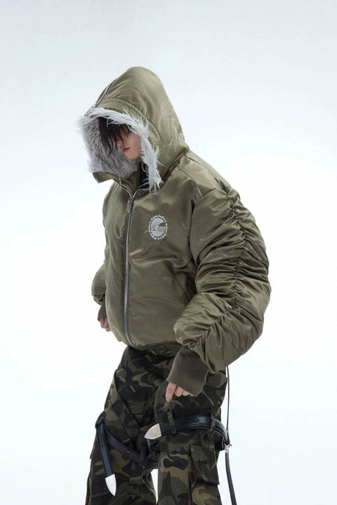 Mountain Hawk Fleece Panel Hooded Jacket - My Store