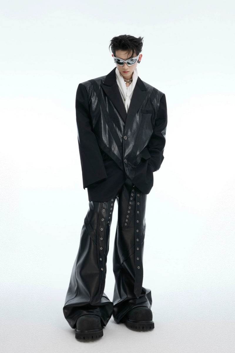 Deconstructed PU Blazer - My Store