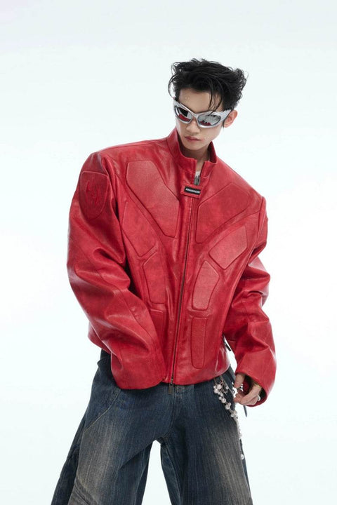 3D Embossed Biker Jacket - My Store