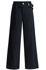 Asymmetric Metal Button Pants - My Store