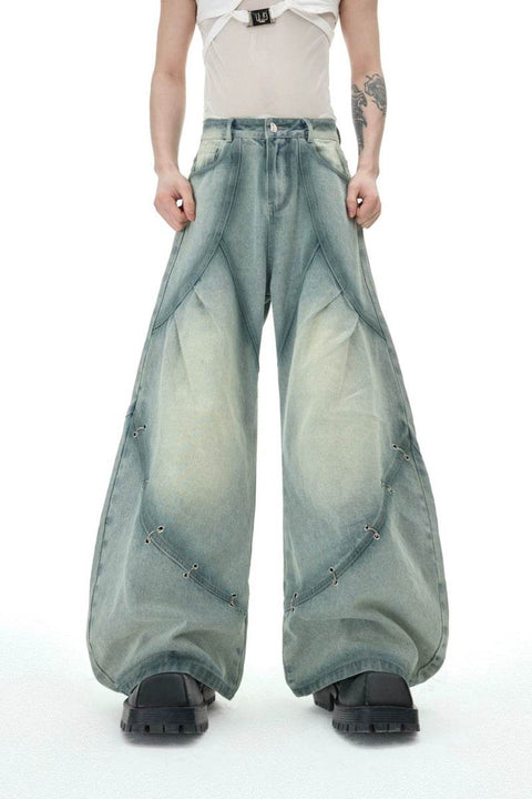 Vintage Washed Pierced Denim - My Store