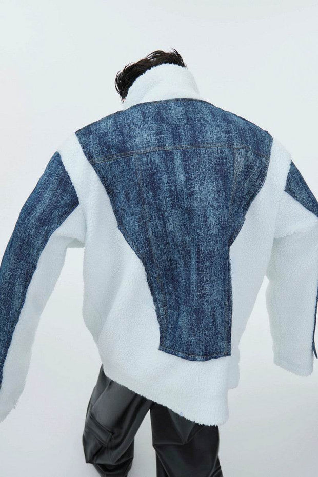 Sherpa Lined Denim Layered Jacket - My Store