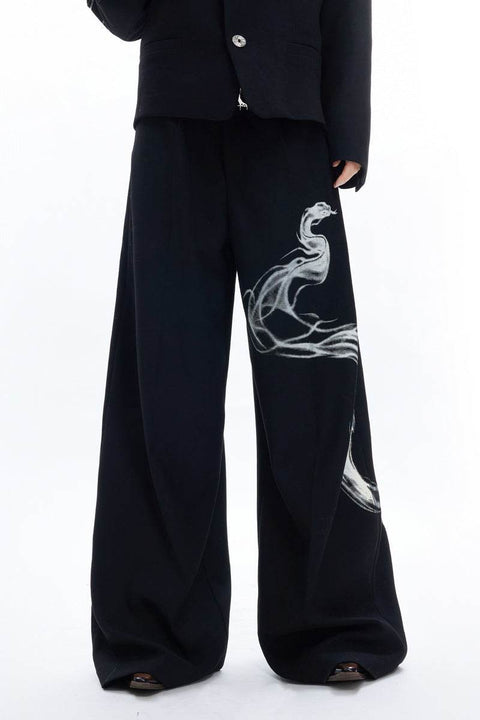 Snake Pattern Relaxed Trousers - My Store