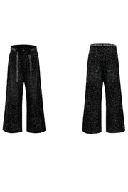 Starry Rhinestone Washed Wide-Leg Jeans - My Store