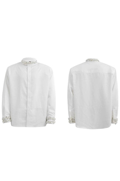 Rhinestone Satin Luxury Shirt - My Store