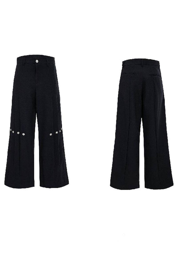 Pleated Wide-Leg Tailored Trousers - My Store