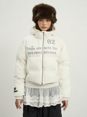 Black & White Cotton Padded Jacket (2color)