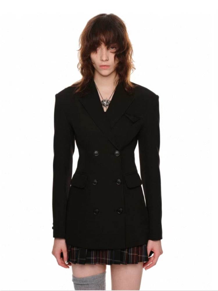 Black & Gray Blazer Dress - My Store