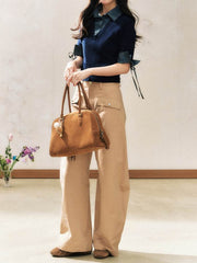 Front Pockets Wide-Leg Pants - My Store