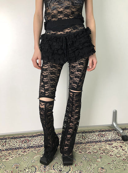 Lace Frill Cake Skirt (2color)
