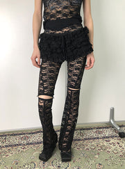 Lace Frill Cake Skirt (2color)