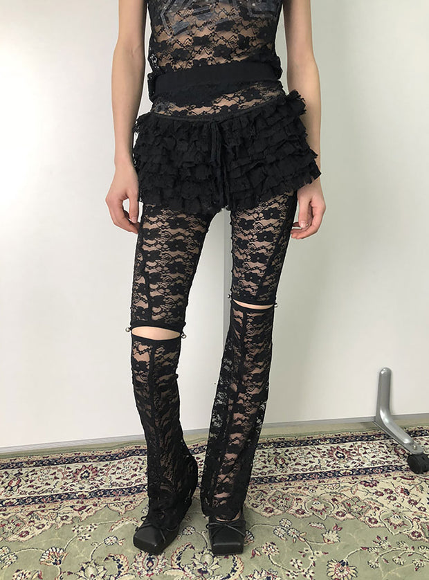 Lace Frill Cake Skirt (2color)