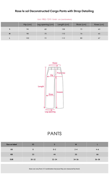 Deconstructed Cargo Pants with Strap Detailing
